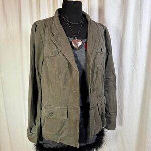 KUT From the Kloth Olive Utility Jacket – XL (Fits M–L)